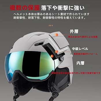 ⭐︎スキー ヘルメット バイザー スノーボード ヘルメット ゴーグル スノボ スキー ヘルメット ゴーグル付き」の人気商品一覧 | 安い商品を